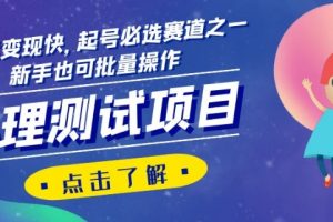 心理测试项目，涨粉猛变现快，起号必选赛道之一，新手也可批量操作【揭秘】-麦资源网