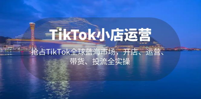 图片[1]-（5200期）TikTok小店运营 抢占TikTok全球蓝海市场，开店、运营、带货、投流全实操
