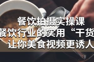 （5487期）餐饮拍摄实操课：餐饮行业的实用“干货”让你美食视频更诱人-麦资源网