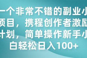 （7613期）一个非常不错的副业小项目，携程创作者激励计划，简单操作新手小白日入100+-麦资源网