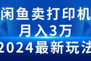 （10091期）2024闲鱼卖打印机，月入3万2024最新玩法-麦资源网