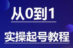 石野·小白起号实操教程，​掌握各种起号的玩法技术，了解流量的核心-麦资源网