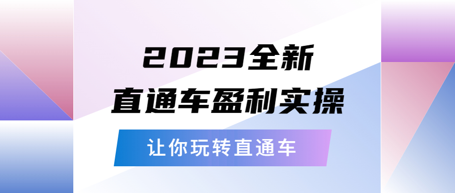 图片[1]-（5714期）2023全新直通车·盈利实操：从底层，策略到搭建，让你玩转直通车