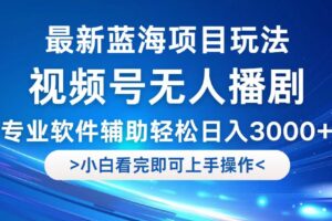 （12791期）视频号最新玩法，无人播剧，轻松日入3000+，最新蓝海项目，拉爆流量收…-麦资源网