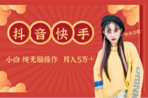 抖音快手创作者分成计划卖零散，小白无脑操作月入5万＋-麦资源网