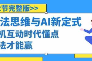 算法思维与围棋AI新定式，人机互动时代懂点算法才能赢（22节完整版）-麦资源网