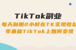 TikTok副业课：每天利用2小时在TK实现收益，零基础TikTok上如何变现（34节）-麦资源网