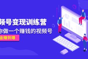 （4499期）《视频号变现训练营》带你做一个赚钱的视频号，佣金赚到爆！-麦资源网