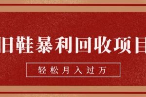 旧鞋暴利回收项目，轻松月入过万，详细教学视频【揭秘】-麦资源网