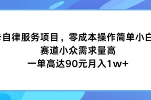 打卡自律服务项目，零成本操作简单小白可做，赛道小众需求量高，一单高达90元月入1w+-麦资源网
