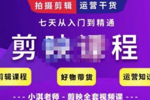 小淇老师·剪映教学短视频运营课，全方位系统了解剪映功能，学习如何使用剪映剪辑技巧等-麦资源网