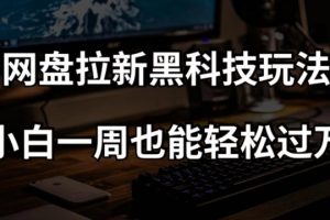 网盘拉新黑科技玩法，小白一周也能轻松过万【全套视频教程+黑科技】【揭秘】-麦资源网
