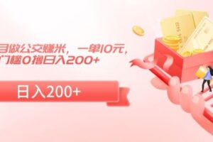 冷门小项目做公交赚米，一单10元，无门槛0撸日入200+【揭秘】-麦资源网