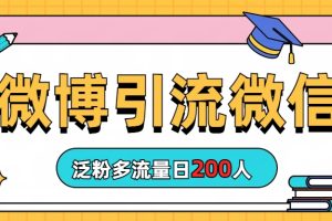 (6712期)微博引流微信日200人-麦资源网