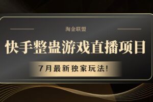 快手游戏整蛊直播项目 七月最新独家玩法-麦资源网