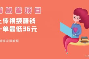顶级信息差项目，帮别人上传视频，一个视频最低36，保姆级全流程【揭秘】-麦资源网