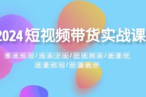 （8444期）2024短视频带货实战课：赛道规划·选品方法·投流测品·放量玩法·流量规划-麦资源网