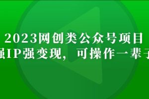 （5086期）2023网创类公众号月入过万项目，强IP强变现，可操作一辈子-麦资源网