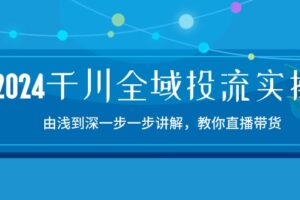 （10848期）2024千川-全域投流精品实操：由谈到深一步一步讲解，教你直播带货-15节-麦资源网