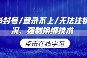 小红书封号/登录不上/无法注销等情况，强制换绑技术【揭秘】-麦资源网