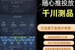 爱做号的老王·随心推+千川投流，投放实操拆解和放量思维，投流原理、千川测品-麦资源网