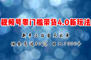 （11358期）微信视频号零门槛带货4.0新玩法，新手小白当天见收益，日入1000+-麦资源网