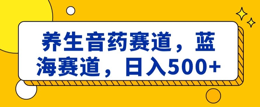 *音*赛道，蓝海赛道，日入500+【揭秘】