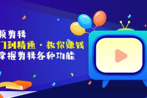 （3394期）短视频剪辑（从入门到精通·教你赚钱）全面掌握剪辑各种功能（价值1999元）-麦资源网