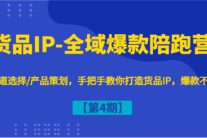 货品IP-全域爆款陪跑营【第4期】赛道选择/产品策划，手把手教你打造货品IP，爆款不断-麦资源网
