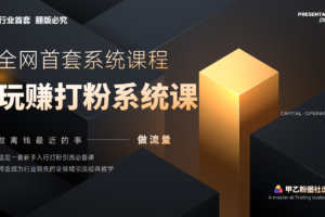 （12037期）全网首套系统打粉课，日入3000+，手把手各行引流SOP团队实战教程-麦资源网