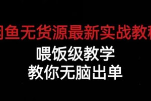 闲鱼无货源最新实战教程，喂饭级教学，教你无脑出单【揭秘】-麦资源网