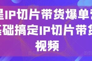 明星IP切片带货爆单营，0基础搞定IP切片带货短视频-麦资源网