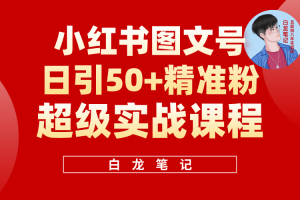 （5710期）小红书图文号日引50+精准流量，超级实战的小红书引流课，非常适合新手-麦资源网