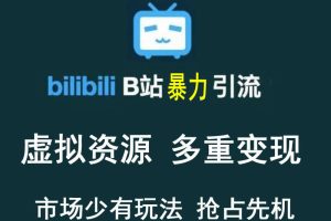 （3425期）【稀缺项目】B站暴力引流 售卖虚拟资源 多重变现法 三剑客让被动收入更稳定-麦资源网