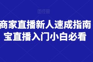 淘宝商家直播新人速成指南,淘宝直播入门小白必看-麦资源网