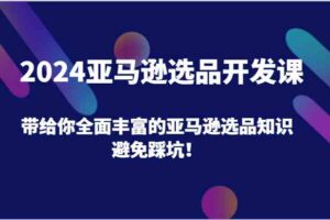 2024亚马逊选品开发课,带给你全面丰富的亚马逊选品知识,避免踩坑!-麦资源网