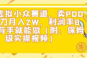 闲鱼虚拟小众赛道，卖PDD砍一刀月入2W，利润率80%，有手就能做（附：保姆级实操视频）-麦资源网