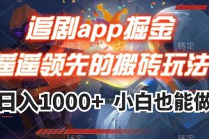追剧app掘金，遥遥领先的搬砖玩法,日入1000+-麦资源网