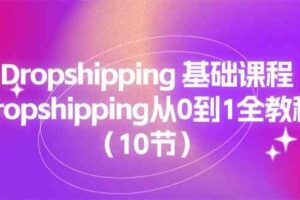 Dropshipping基础课程，Dropshipping从0到1全教程（10节）-麦资源网