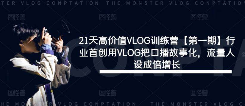 21天高价值VLOG训练营【*期】行业*用VLOG把口播故事化，流量人设成倍增长