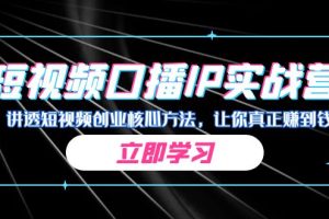 （7043期）某收费培训：短视频口播IP实战营，讲透短视频创业核心方法，让你真正赚到钱-麦资源网