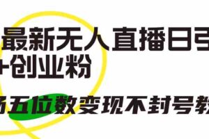 (9366期)抖音最新无人直播日引300+创业粉,单场五位数变现不封号教程!-麦资源网