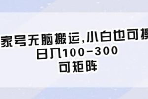 百家号无脑搬运，小白也可操作，日入100-300，可矩阵【仅揭秘】-麦资源网