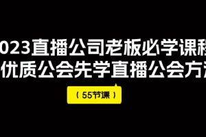 （7738期）2023直播公司老板必学课程，做优质公会先学直播公会方法（55节课）-麦资源网