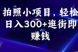 拍照小项目，轻松日入300+逛街即赚钱【揭秘】-麦资源网