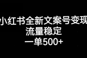 小红书全新文案号变现，流量稳定，一单收入500+-麦资源网
