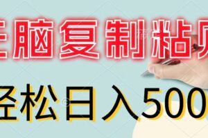 （11805期）无脑复制粘贴，小白轻松上手，零成本轻松日入500+-麦资源网