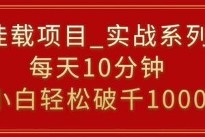 挂载项目,小白轻松破1000,每天10分钟,实战系列保姆级教程【揭秘】-麦资源网