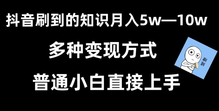 抖音刷到的知识，每天只需2小时，日入2000+，*变现，普通小白直接上手【揭秘】
