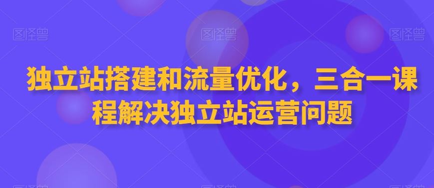 *站搭建和流量优化，三合一课程解决*站运营问题